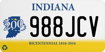 IN license plate 988JCV