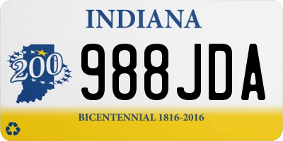 IN license plate 988JDA