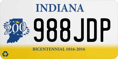 IN license plate 988JDP