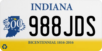 IN license plate 988JDS