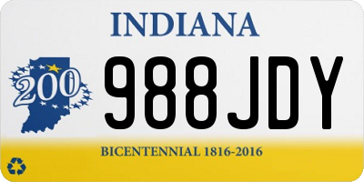 IN license plate 988JDY