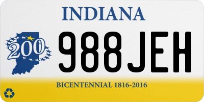 IN license plate 988JEH