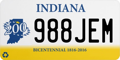 IN license plate 988JEM