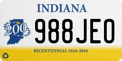 IN license plate 988JEO