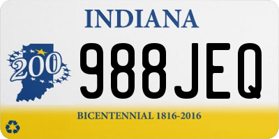 IN license plate 988JEQ