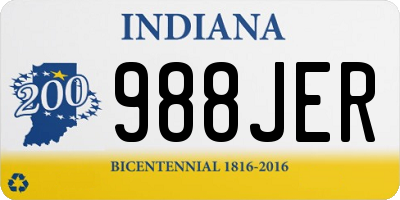 IN license plate 988JER