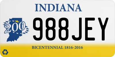 IN license plate 988JEY