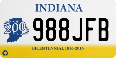 IN license plate 988JFB