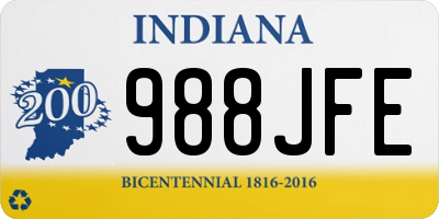 IN license plate 988JFE