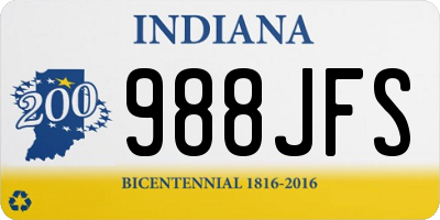 IN license plate 988JFS