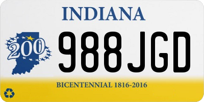 IN license plate 988JGD