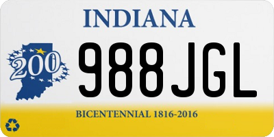 IN license plate 988JGL