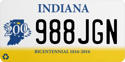 IN license plate 988JGN