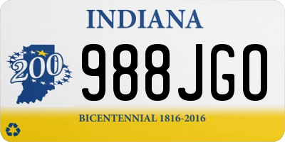 IN license plate 988JGO