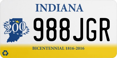 IN license plate 988JGR