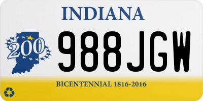 IN license plate 988JGW