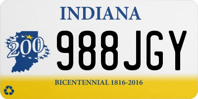 IN license plate 988JGY