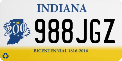 IN license plate 988JGZ