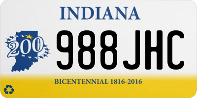 IN license plate 988JHC