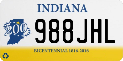 IN license plate 988JHL