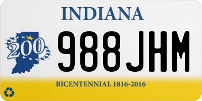 IN license plate 988JHM