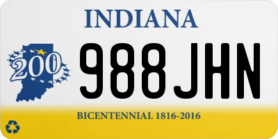 IN license plate 988JHN