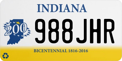 IN license plate 988JHR