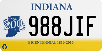 IN license plate 988JIF