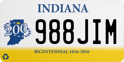 IN license plate 988JIM