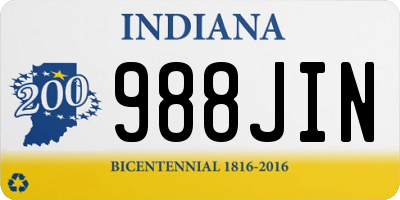 IN license plate 988JIN