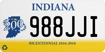 IN license plate 988JJI