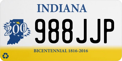 IN license plate 988JJP