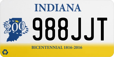 IN license plate 988JJT