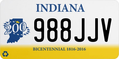 IN license plate 988JJV