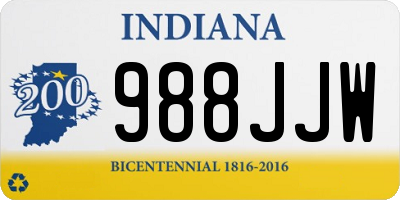 IN license plate 988JJW