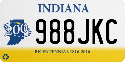 IN license plate 988JKC