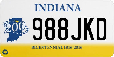 IN license plate 988JKD