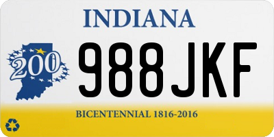 IN license plate 988JKF