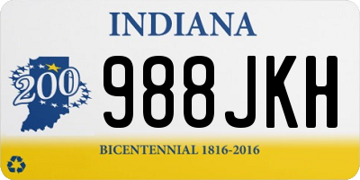 IN license plate 988JKH