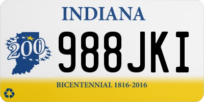 IN license plate 988JKI