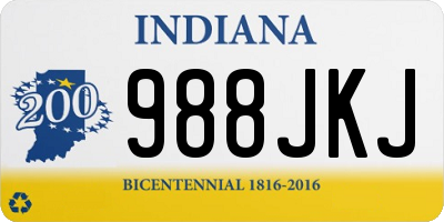 IN license plate 988JKJ