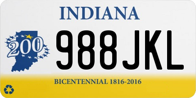 IN license plate 988JKL