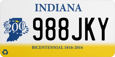 IN license plate 988JKY