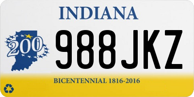 IN license plate 988JKZ