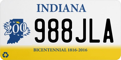 IN license plate 988JLA