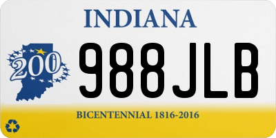 IN license plate 988JLB