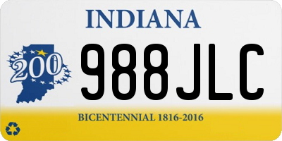 IN license plate 988JLC