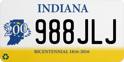 IN license plate 988JLJ