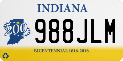 IN license plate 988JLM