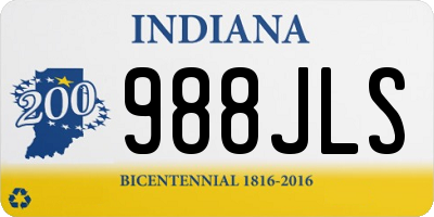 IN license plate 988JLS